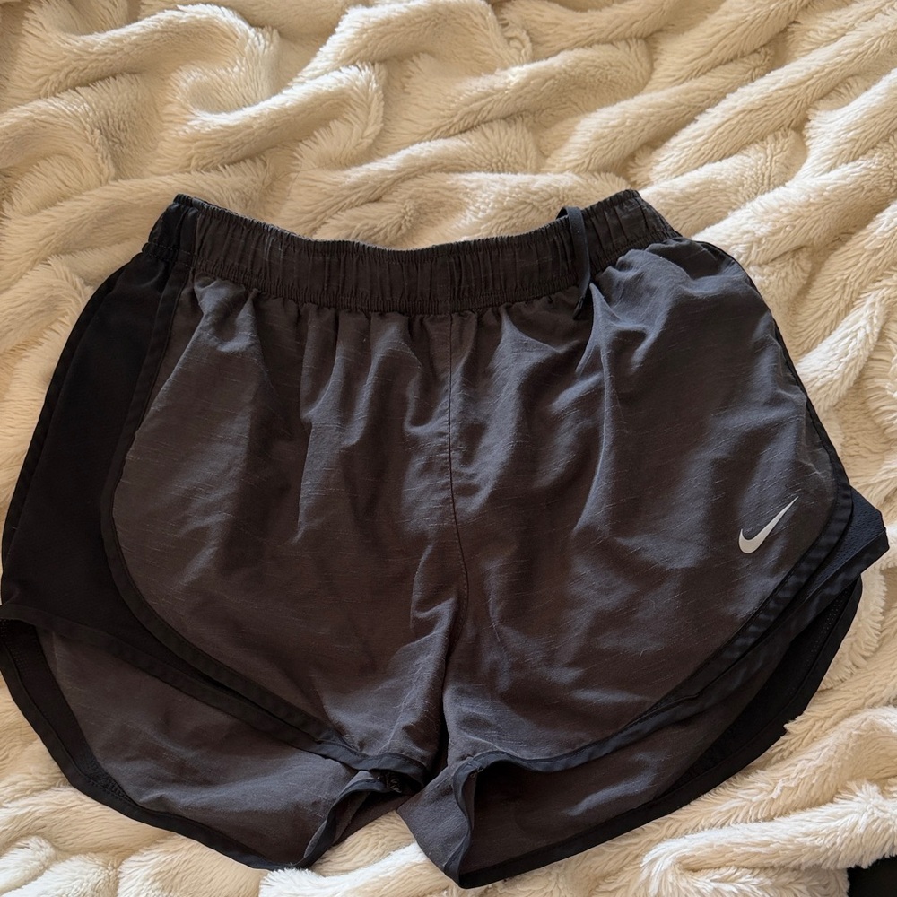 Nike Women's Dri Fit Black and Gray Athletic Shorts